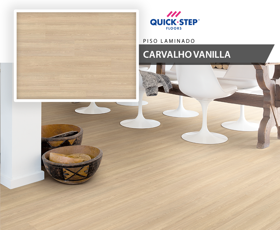 Piso Laminado - Quick Step Smart - Carvalho Vanilla
