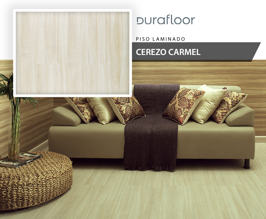 Piso Laminado - Durafloor Nature - Cerezo Caramel